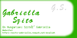 gabriella szito business card